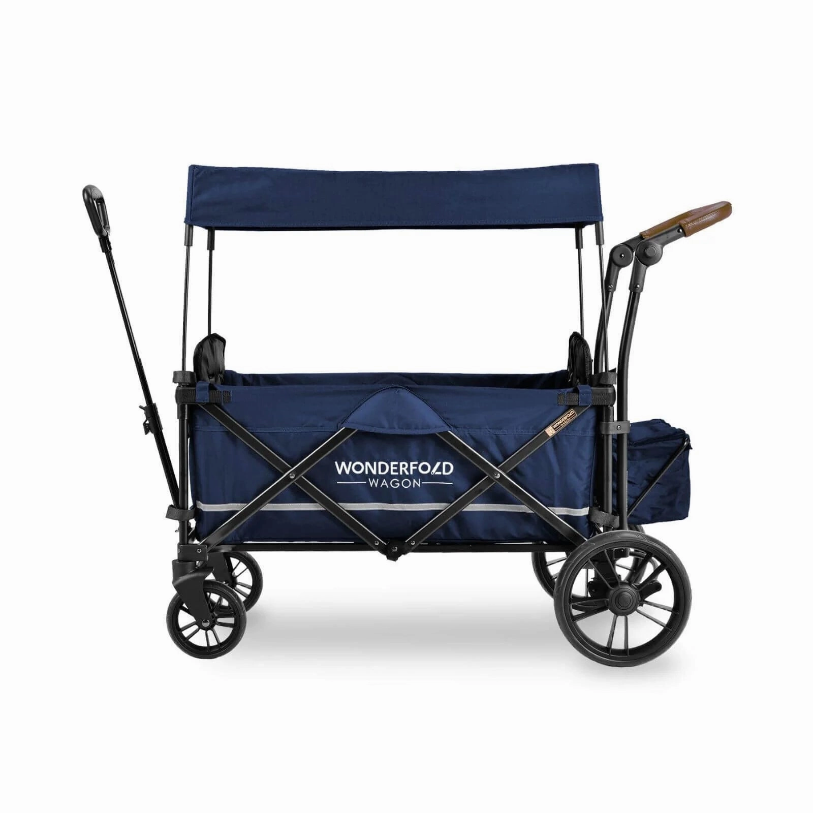 Wonderfold X2 Push & Pull Double Stroller Wagon - Midnight Blue