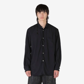Woven Zipped Longsleeve Shirt Black