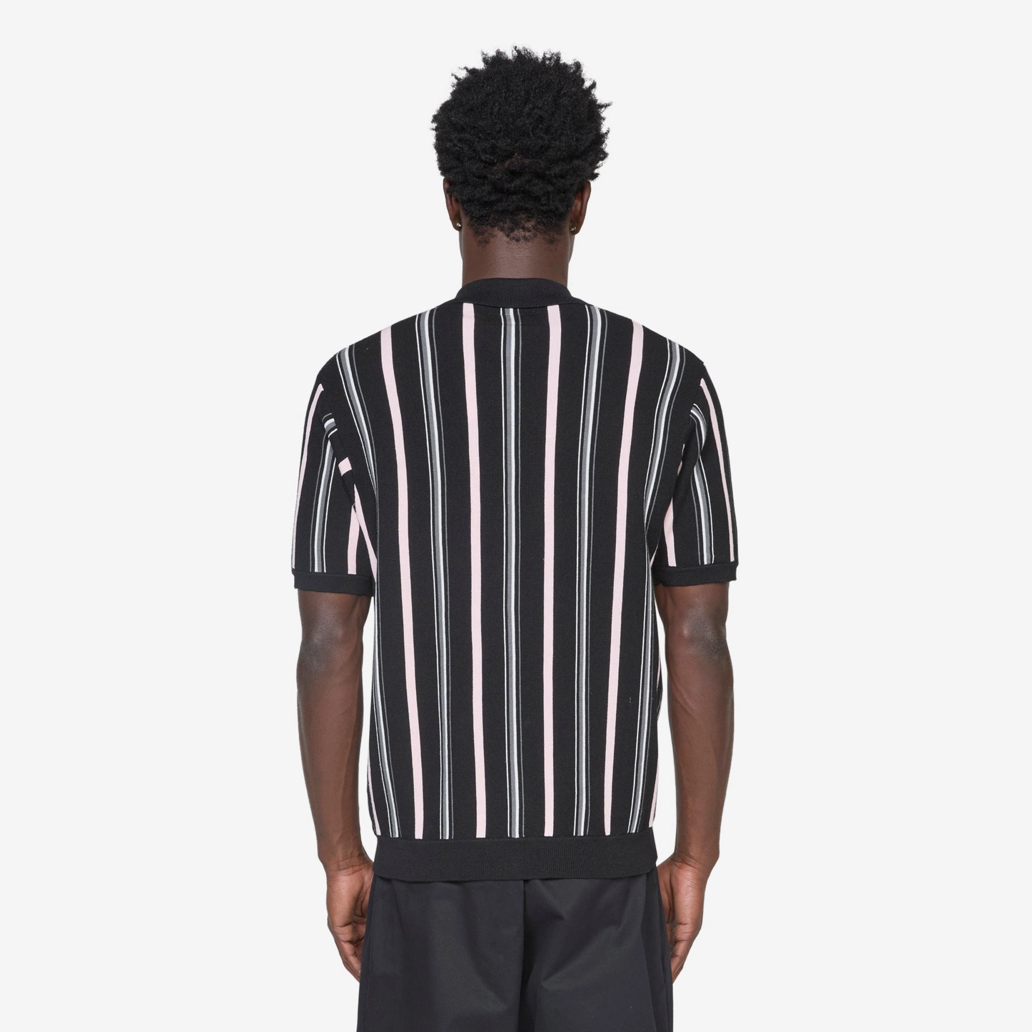 Zip Knit Stripe Black