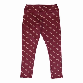 ZooZatz Toddler Girl's Stacked FSU AOP Leggings - Garnet
